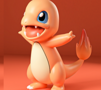 Fichier STL #004 - Pokémon - Salamèche - Charmander - Gen 1