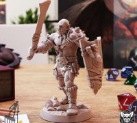 STL file Cybork Pinup Miniature (Orc, Warhammer, 40k, Mini, DnD) ⚔・3D  printable design to download・Cults