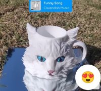 3D Angry Cat Coffee Mug Design