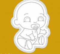 STL file Baby shower 🍼 cookie cutters ・3D printable model to download・Cults