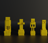 DIY Minecraft - Steve e Creeper papercraft automato! Modelo 3D 