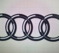 Audi logo by Cacti, Download free STL model