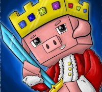 Technoblade crown for pig figure by 49rules