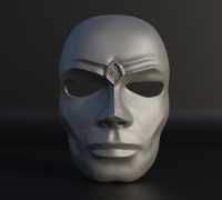 Blank face mask 3D model