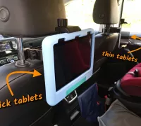 Archivo 3D gratuito Soporte para iPad 2/3 en el asiento del coche