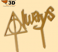 STL file HAPPY BIRTHDAY TOPPER HARRY POTTER 🎂・Model to download