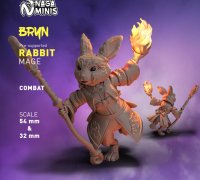 Free 3D file Friendly Rabbitfolk (32mm scale)・3D printing idea to