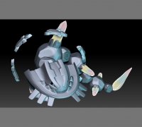 Onyx Steelix and Mega-Steelix 3D print model 3D model 3D printable