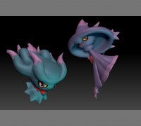 Pokemon Paradox Ancient Misdreavus FlutterMane 3D model 3D printable