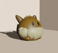 Eevee Pokemon Miniature Cute Kawaii 3D model 3D printable