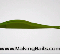 Shad fishing lure mold - 3D model by jkeatz on Thangs