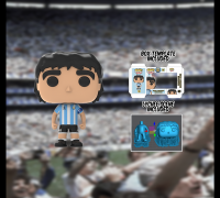 Diego Marado Futbol Funko Pop # 10 Unico Funko 3D (3D Football Toy)