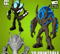 Ultimate Aggergor Ben 10 Ultimate alien 3d Model 3D model rigged
