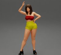 Download Underboob Beautiful Sexy Body White Woman von 3DGeschaft  Miniatures Figures