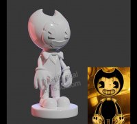 STL file Bendy and the Ink Machine mask 🦑・3D printer design to