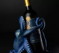 wine holder octopus 3D Models to Print - yeggi
