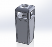 STL file Small garbage container rev. 2 🤏・3D printing design to