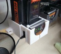 STL file Adapter socket / connector for Black&Decker 18V battery