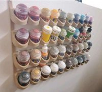 STL file Acrylic Paint Rack (Citadel & Vallejo) 🎨・3D printable model to  download・Cults