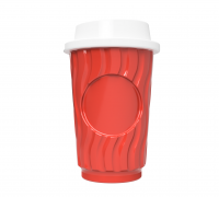 STARBUCKS Coffee Cup Red Tumbler KEYCHAIN Keyring Novelty Indonesia 3D 1.75