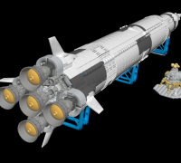 STL file 3D printed wall mount for Lego Saturn V rocket 🚀・3D printer  design to download・Cults
