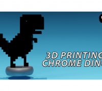 Chrome Dino Offline Game Decoration by jurassic73, Download free STL model
