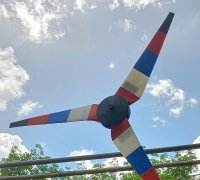 3D Airplane Shape Wind Powered Kinetic Sculpture, Libya
