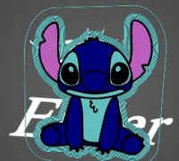 STL file Seated Stitch keychain 🗝️・3D printing idea to download
