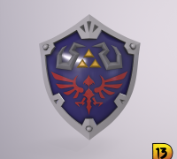 Hylian Shield from Zelda Ocarina of Time (Life Size) (STL files for 3D  printing)