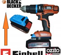 3D print project: fix Black and Decker Pivot vacuum's battery with  Milwaukee M18 lithium ion 