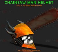 Beam Mask - ChainsawMan Cosplay 3D model 3D printable