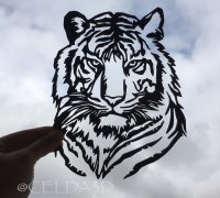3D file Tiger Head 🐅・3D printing idea to download・Cults