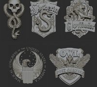 3D Hogwarts Crest Wax Seal Stamp Head - 1.2 diameter, Harry Potter theme