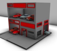 MINI GARAGE DIORAMA FOR 1/64 SCALE DIECASTS - OPTIMIZED FOR FDM