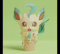 STL file Pokemon - Sprigatito Ice Cream 🐉・3D printable model to