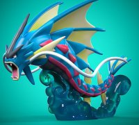 Pokemon Magikarp Gyarados Mega Evolution 3D model 3D printable