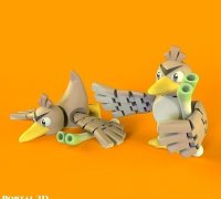 STL file pokemon Canarticho farfetch'd 🐉・3D printable design to