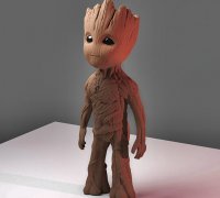 STL-Datei Baby Groot 3d ohne Klammern, Schlüsselanhänger