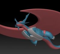 STL file Pokemon Salamence Pokeball 🐉・3D printer design to