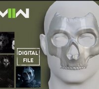 GHOST VOORHEES SIMON RILEY HOCKEY MASK - CALL OF DUTY - WARZONE 3D