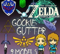Zelda Shield Cookie Cutter STL - Cookie Cutter STL Store - Design