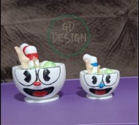 3D file Cuphead FNF INDIE CROSS ❌・3D print object to download・Cults