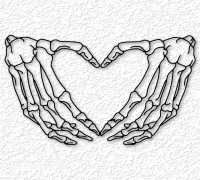 STL file HEART HANDS 💜・3D printable model to download・Cults