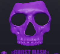 STL file Ghost mw2 mask for cosplay・Design to download and 3D