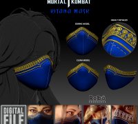 STL file Mortal Kombat 1 Scorpion Mask 2023 🦂・3D printing design