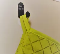 Oven mitt magnetic hook by arleegee, Download free STL model