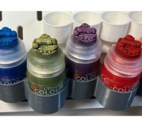 STL file ORK HEAD - VALLEJO OLD STYLE BOTTLE SWATCH CAP CAPS GAME