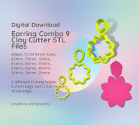 Clay Cutter Earring STL File