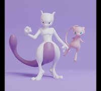 STL file mewtwo pokemon 🐉・3D printer design to download・Cults
