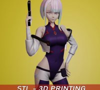 3D file LUCY CYBERPUNK EDGERUNNERS 2077 ANIME GIRL CHARACTER 3D PRINT 👧・3D  printable design to download・Cults